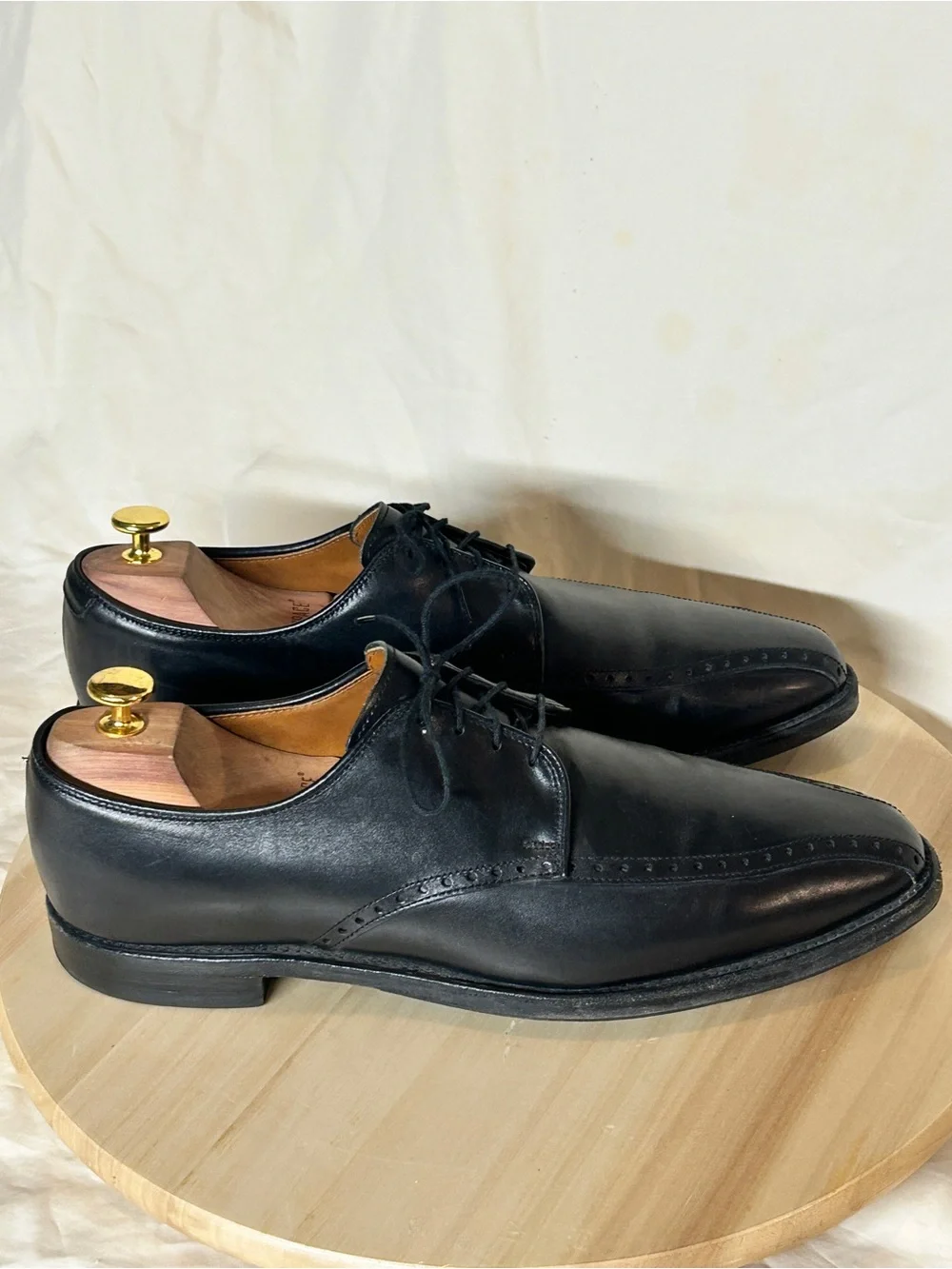 Allen Edmonds Wendell Black Leather Derby Dress Shoes 10.5 C